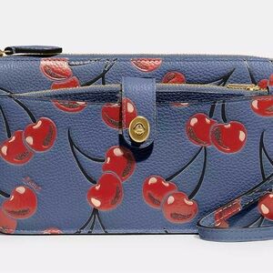 Coach pop out messenger bag crossbody in cherry print